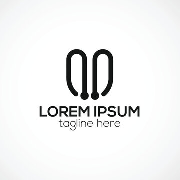 Modern U letter abstract logo design concept isolated vector template illustration