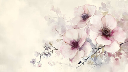  Spring flowers on white paper