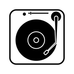 Poster - Vinyl record turntable icon