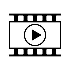 media player icon vector. video player