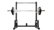 © Naqash - A squat machine with a bar in the middle, ready for a heavy lifting session