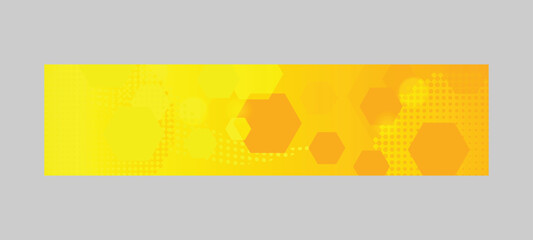 Wall Mural - Futuristic gradient yellow digital horizontal banner template