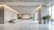 Minimalist Interior with a Focus on Architectural Beauty, Featuring Concrete Elements and a Monochromatic Color Scheme