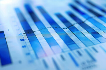 Poster - An abstract business background featuring a close-up of a bar graph