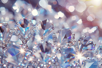 Wall Mural - An abstract business background featuring a close-up of a diamond tiara