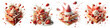 strawberry cream waffle isolated png