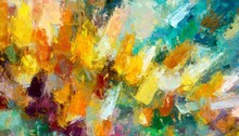Modern Impressionism Technique Wall Poster Print Template Abstract Painting Art Hand Drawn By Dry Brush Of Paint Background Texture Oil Painting Style Artistic Pattern
