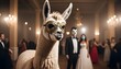 A Llama At A Masquerade Ball Wearing A Mask Upscaled 4