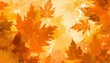 abstract vintage colorful watercolor autumn fall leaves leaf maple orange yellow nature wallpaper background bg ground texture art