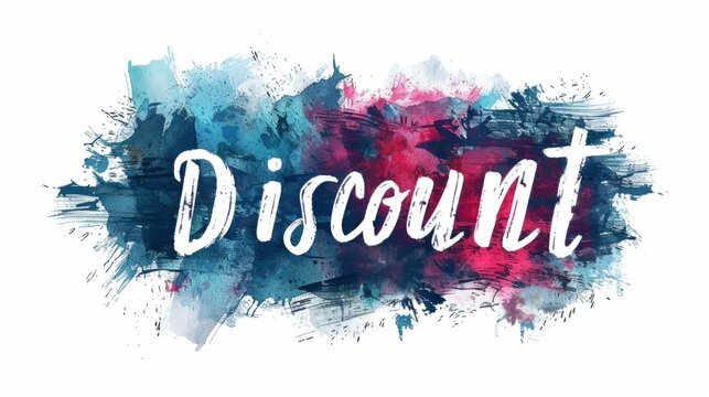 The word Discount created in Digital Painting.