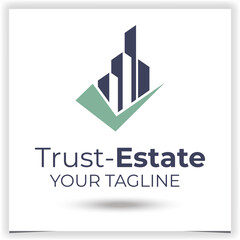 Wall Mural - Trust real estate company logo template