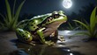 A Frog With Its Skin Shimmering In The Moonlight Upscaled 3