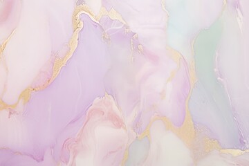 Poster - mesmerizing pink and yellow marble swirling together in a beautiful and vibrant display of colors