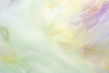 Poster - A vibrant abstract painting featuring swirling white, purple, and yellow colors blending together in a harmonious and dreamy composition