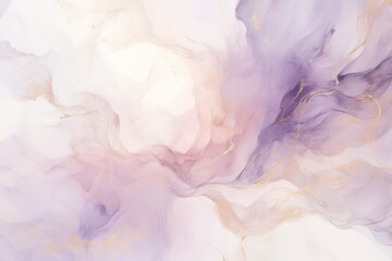 Poster - A mesmerizing purple and white background adorned with intricate gold accents, creating a luxurious and enchanting ambience