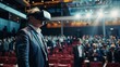 © Michael - Businessman wearing VR glasses at a seminar