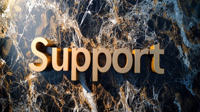 Black Marble Support concept creative horizontal art poster.