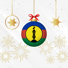 Christmas Ball Ornaments New Caledonia Flag Celebration