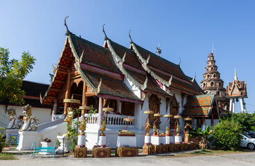 Wat Phuak Hong. Buddhist temple in Chiang Mai old town. Thailand.