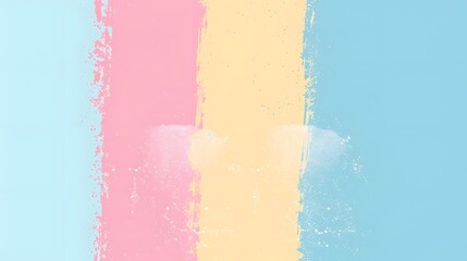 Abstract Art: Pink, Yellow, and Blue Strokes - A Vibrant Blend of Colors for Wall Decor or Digital Backgrounds