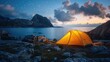 Wild camping under the stars