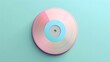 © Agus Wira - Pastel CD Artwork: A Serene Music Disc in Pink, Blue, and White Hues