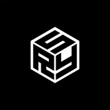 Fototapeta  - RYS letter logo design with black background in illustrator, cube logo, vector logo, modern alphabet font overlap style. calligraphy designs for logo, Poster, Invitation, etc.