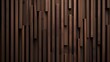 © hasara - Abstract wooden slats pattern with varying depths on a dark background. Textured modern architecture and design concept.