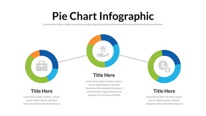 Wall Mural - Pie Chart infographic presentation layout fully editable.