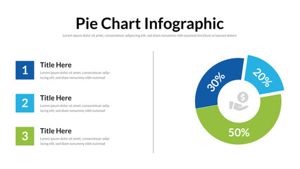 Wall Mural - Pie Chart infographic presentation layout fully editable.