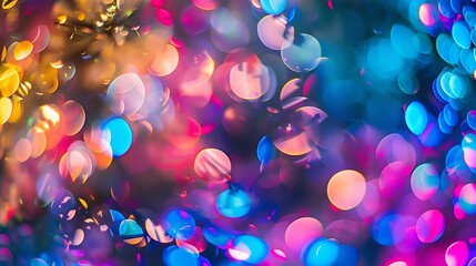 Poster - Light colorful background beautiful bokeh : Generative AI