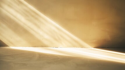 glowing reflections of the suns rays on a beige background overlay effect of penetrating natural tra