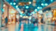 blur background image of shopping mall or department store with bokeh and people background usage concept : Generative AI
