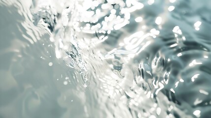 Poster - Blurred water texture overlay effect for photo and mockups Organic drop diagonal shadow and light caustic effect on a white wall Shadows for natural light effects : Generative AI