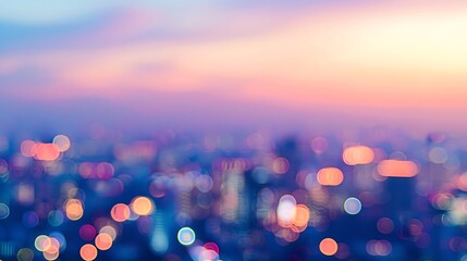 Canvas Print - Cityscape bokeh Blurred Photo cityscape at twilight time Blurred abstract city light background : Generative AI