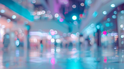Aufkleber - Abstract blur and defocus shopping mall in department store interior for background : Generative AI