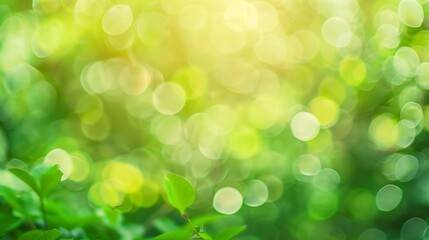 Aufkleber - abstract blur green color for backgroundblurred and defocused effect spring concept for designnature view of blurred greenery background in garden using as background naturalfresh wall : Generative AI