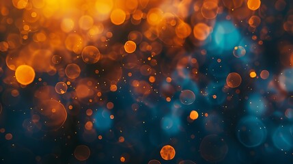 Fototapete - Abstract blurred background dark soft orange and blue spots Background for design : Generative AI