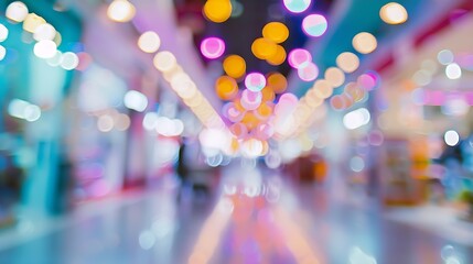 Aufkleber - abstract blur shop and retail store in shopping mall for background : Generative AI