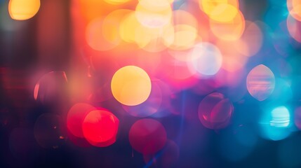 Aufkleber - abstract background with bokeh defocused lights and shadow : Generative AI