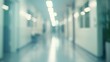 © Generative AI - Abstract blur hospital corridor defocused Medical background : Generative AI