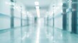 Abstract blur luxury hospital hall and corridor Blur clinic interior background with defocused effect Healthcare and medical concept : Generative AI