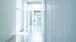 © Generative AI - Blurred view of empty corridor in company : Generative AI