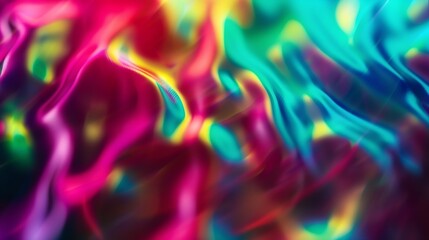 Leinwandbilder - Abstract trendy neon blurred gradient overflow waves grainy background texture Colorful digital Grain Texture overlay Lofi multicolor vintage retro design Vibrant Texture Wallpaper : Generative AI