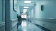 © Generative AI - Hospital hallway reception clinic Unfocused background : Generative AI