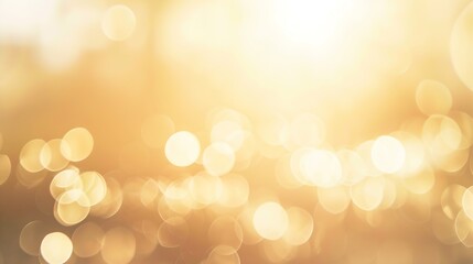Aufkleber - Abstract blur soft focus soft blinking light beige horizontal copy space background : Generative AI