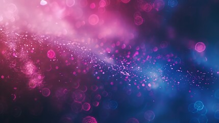 Aufkleber - Defocused glow overlay Fluorescent light leak SciFi illumination Blur neon navy blue magenta pink color flare flecks on dark modern abstract background : Generative AI