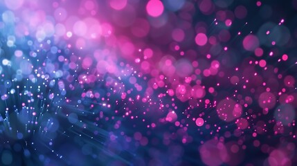 Poster - Neon light flare Blur glow overlay Futuristic glare Defocused fluorescent navy blue pink purple color flecks reflection on dark presentation copy space abstract background : Generative AI