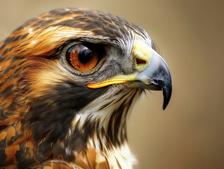 Wall Mural - A Close Up Detailed Photo of a Hawk's Face