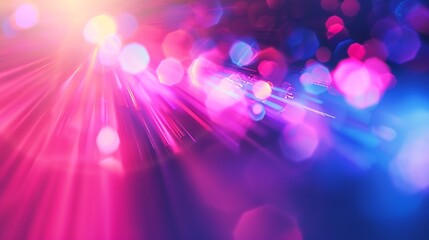 Aufkleber - Color gradient background Blur neon glow Bright radiance Defocused red blue purple light flare soft texture abstract copy space wallpaper : Generative AI